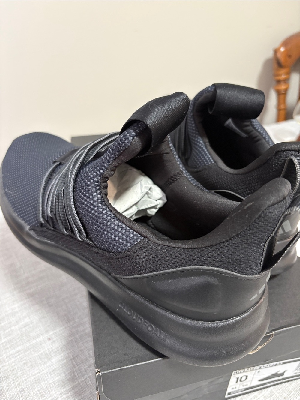 adidas Black Knit Slip-On Athletic Sneakers Size 10 - Picture 11 of 11